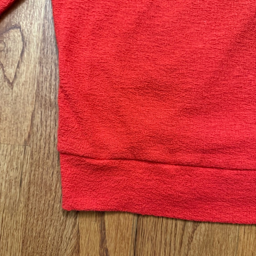 NWT J. Crew Faux Wrap Textured Crepe Top in Red size XS - Picture 7 of 13